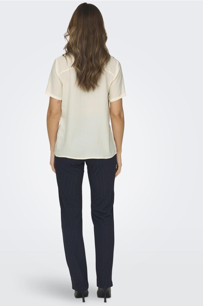 JDYDIVYA LIFE S/S V-NECK TOP WVN DI 15291432 CLOUD DANCER